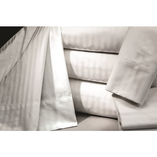 Kahler T300 Blend Woven Stripe, Queen Pillowcase, 46x40 CS, RFID, White